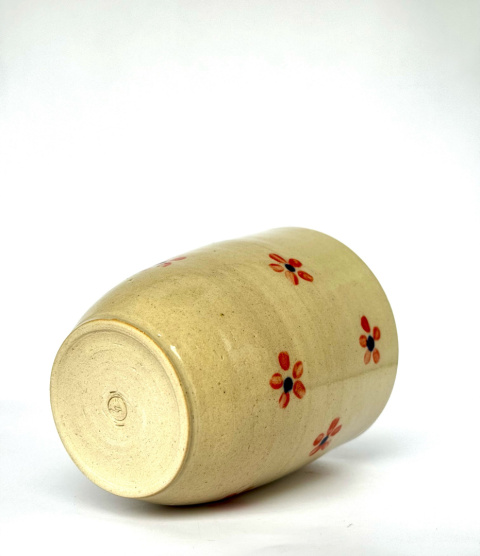 Duży kubek ceramiczny w kwiatki bez ucha Ok 400 ml Duży kubek ceramiczny w kwiatki bez ucha Ok 400 ml