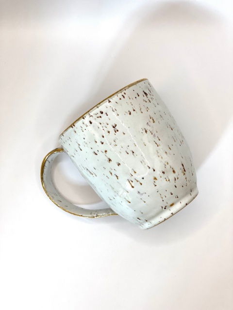 Kubek ceramiczny 250 ml ze złota lamówka Kubek ceramiczny 250 ml ze złota lamówka