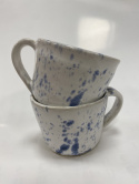 Kubek ceramiczny biało-niebieski 200 ml