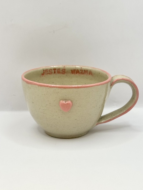 Filiżanka z ceramiczna 250 ml z afirmacją
