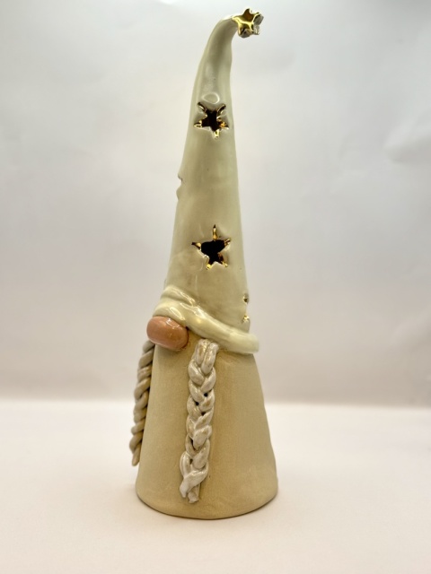 Gnom ceramiczny lampion wysoki 28cm