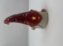 Gnom w czerwonej czapce lampion ceramiczny