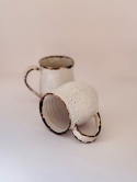 Espresso, Kubek ceramiczny 120 ml z brązową lamówka
