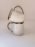 Espresso, Kubek ceramiczny 120 ml z brązową lamówka