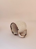 Espresso, Kubek ceramiczny 120 ml z brązową lamówka