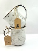 Kubek ceramiczny 300 ml z brązową lamówka