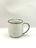 Kubek ceramiczny 350 ml z brązową lamówka