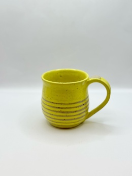 Kubek ceramiczny 300 ml żółty ul z pszczołą