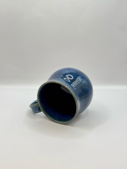 Kubek ceramiczny niebieska baryłka ok 350 ml