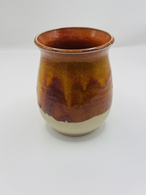 Matero ognista pomarańcza, częściowo nie szkliwione ok 300 ml