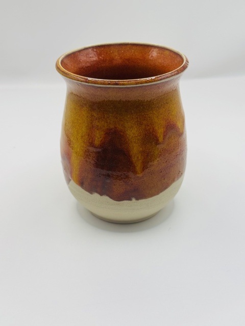 Matero ognista pomarańcza, częściowo nie szkliwione ok 300 ml