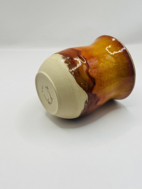 Matero ognista pomarańcza, częściowo nie szkliwione ok 300 ml