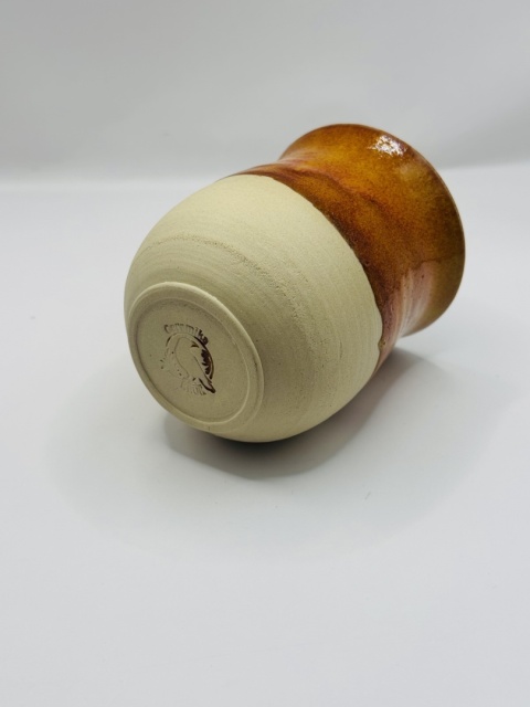 Matero ognista pomarańcza, częściowo nie szkliwione ok 300 ml