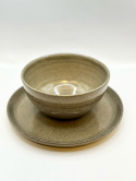 Szary talerzyk deserowy ok. 19 cm