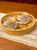 Urocza ceramiczna filiżanka ze spodkiem 200 ml.