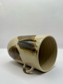 Wazon ceramiczny z uchami 15 cm brązowo-beżowy